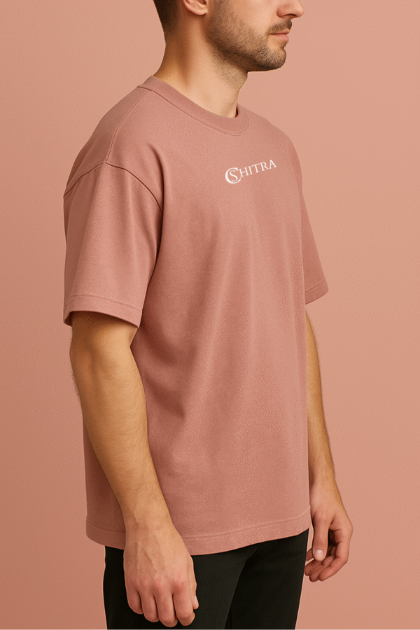 cshitra men's white embroidered pure cotton oversized t shirt
