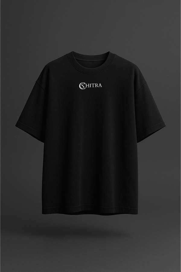 cshitra men's white embroidered pure cotton oversized t shirt