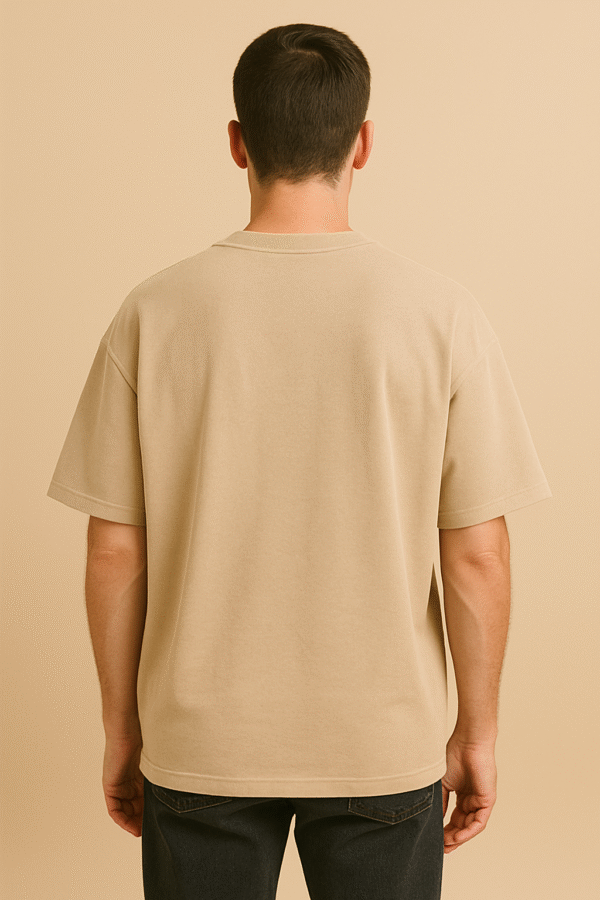 cshitra men's white embroidered pure cotton oversized t shirt