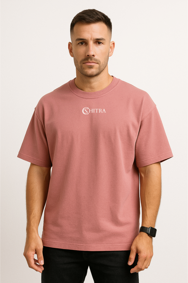 cshitra men's white embroidered pure cotton oversized t shirt