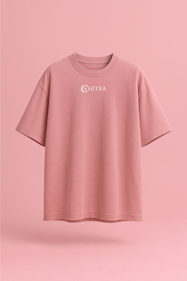 cshitra men's white embroidered pure cotton oversized t shirt