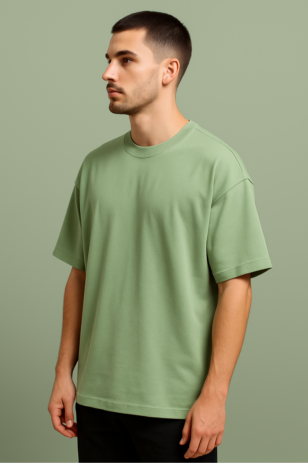 cshitra men’s pista green pure cotton oversized t shirt cshitra men’s pista green pure cotton oversized t shirt