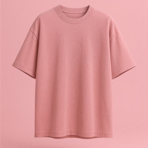 cshitra men’s onion pink embroidered pure cotton oversized t shirt