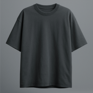 cshitra men’s dark grey pure cotton oversized t shirt