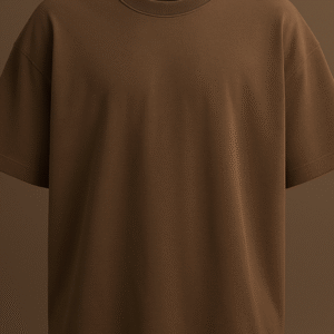 cshitra men’s coffee brown pure cotton oversized t shirt