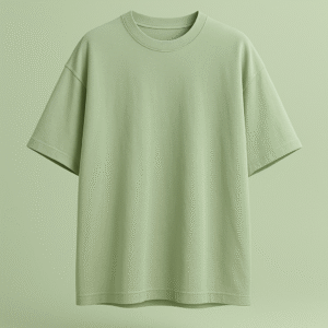 cshitra men’s pista green pure cotton oversized t shirt